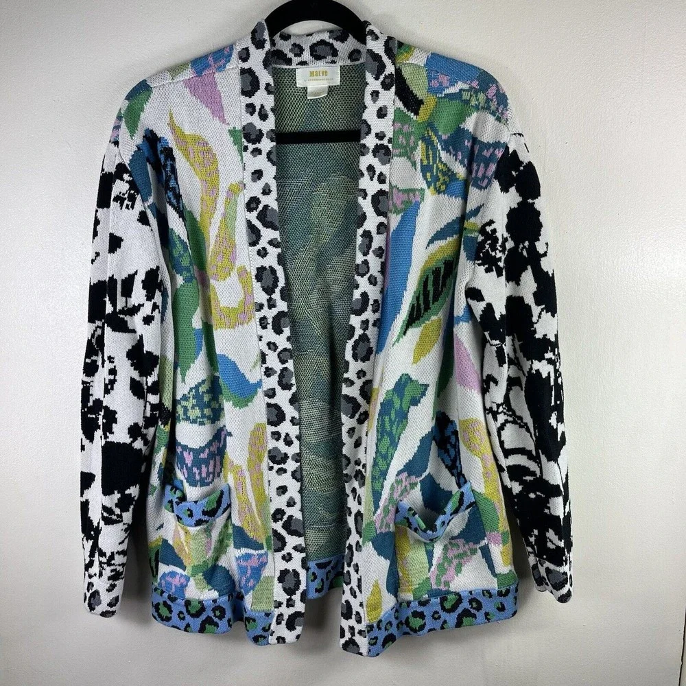 Anthropologie Maeve‎ Savannah Contrast Open Cardigan X-Small